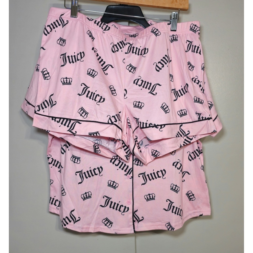 Pink Pajamas Juicy Couture Pajama Sleepwear Short Loungewear Size L NWT - Picture 5 of 10